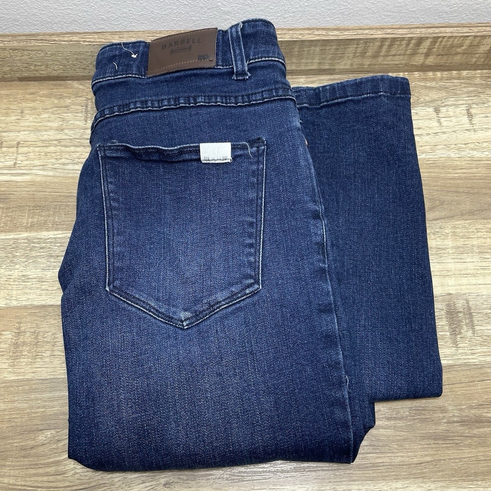Barbell Apparel Slim Athletic Fit Denim Jeans Mens 30 Blue Stretch Skinny‎ 33"